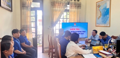 KIỂM TRA CÔNG TÁC ĐOÀN - HỘI VÀ PHONG TRÀO THANH THIẾU NHI KHỐI XÃ NĂM 2024