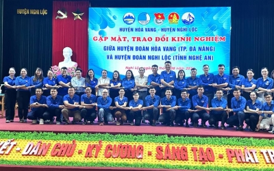 HUYỆN ĐOÀN HOÀ VANG, THÀNH PHỐ ĐÀ NẴNG VÀ HUYỆN ĐOÀN NGHI LỘC, TỈNH NGHỆ AN TỔ CHỨC KÝ KẾT, GẶP MẶT TRAO ĐỔI KINH NGHIỆM CÔNG TÁC ĐOÀN - HỘI - ĐỘI VÀ PHONG TRÀO THANH THIẾU NHI.