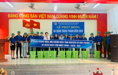 Hòa Phước: Phát động Tháng Thanh niên năm 2020 và ra mắt Đội thanh niên tình nguyện