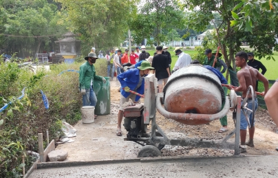 Hòa Vang hoàn thành 208m đường bê tông nông thôn sau 03 ngày thực hiện công tác Dân vận hè năm 2020