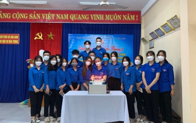 HÒA NINH: Cụm chi đoàn Hòa Trung - Thôn Một - thôn Năm tổ chức chương trình giao lưu