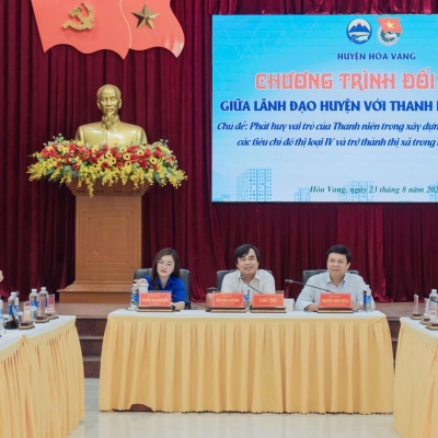 HÒA VANG: TỔ CHỨC CHƯƠNG TRÌNH ĐỐI THOẠI GIỮA LÃNH ĐẠO HUYỆN VỚI THANH NIÊN NĂM 2024