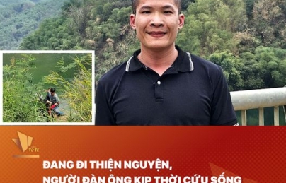 ĐANG ĐI THIỆN NGUYỆN, NGƯỜI ĐÀN ÔNG KỊP THỜI CỨU SỐNG NGƯỜI PHỤ NỮ DÂN TỘC THÁI BỊ ĐUỐI NƯỚC