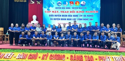 HUYỆN ĐOÀN HOÀ VANG, THÀNH PHỐ ĐÀ NẴNG VÀ HUYỆN ĐOÀN NGHI LỘC, TỈNH NGHỆ AN TỔ CHỨC KÝ KẾT, GẶP MẶT TRAO ĐỔI KINH NGHIỆM CÔNG TÁC ĐOÀN - HỘI - ĐỘI VÀ PHONG TRÀO THANH THIẾU NHI.
