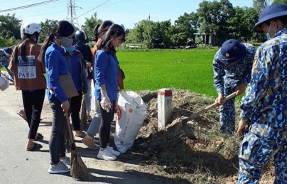 Hòa Khương: Thanh niên tình nguyện vì môi trường Xanh - Sạch - Đẹp