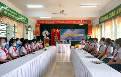 Hội Đồng Đội huyện chỉ đạo thành lập Hội đồng trẻ em cấp Liên đội tại trường THCS Nguyễn Văn Linh