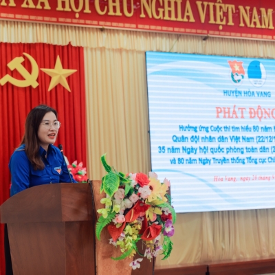 HÒA VANG: PHÁT ĐỘNG HƯỞNG ỨNG CUỘC THI TÌM HIỂU 80 NĂM NGÀY THÀNH LẬP QĐND VIỆT NAM (22/12/1944 - 22/12/2024) VÀ 35 NĂM NGÀY HỘI QUỐC PHÒNG TOÀN DÂN (22/12/1989 - 22/12/2024), TỔNG CỤC CHÍNH TRỊ QĐND VIỆT NAM HÒA VANG: PHÁT ĐỘNG HƯỞNG ỨNG CUỘC THI TÌM HIỂU 80 NĂM NGÀY THÀNH LẬP QĐND VIỆT NAM (22/12/1944 - 22/12/2024) VÀ 35 NĂM NGÀY HỘI QUỐC PHÒNG TOÀN DÂN (22/12/1989 - 22/12/2024), TỔNG CỤC CHÍNH TRỊ QĐND VIỆT NAM